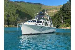 Owen Wooley 13.5M launch, twin rebuilt diesels, 6 berth